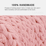Load image into Gallery viewer, Lofaris Giant Skin Pink Chunky Knit Blanket Decoration For Bedroom