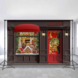 Load image into Gallery viewer, Lofaris Gingerbread Christmas Decor Door Photo Backdrops