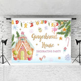 Load image into Gallery viewer, Lofaris Gingerbread House And Chrismas Decoration Backdrop