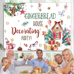 Lofaris Gingerbread House Decorating Party Christmas Backdrop