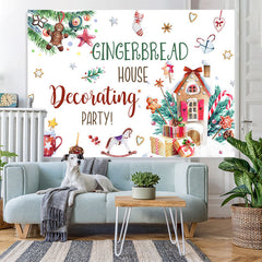Lofaris Gingerbread House Decorating Party Christmas Backdrop