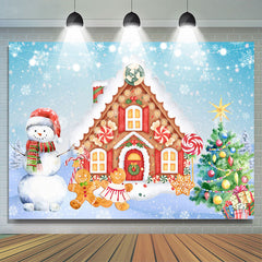 Lofaris Gingerbread House Winter Xmas Tree Photoshoot Backdrop for Kids