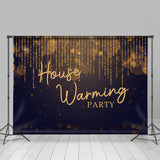 Load image into Gallery viewer, Lofaris Glitter And Black-Golden House Warming Party Backdrop