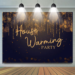 Lofaris Glitter And Black-Golden House Warming Party Backdrop