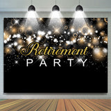 Load image into Gallery viewer, Lofaris Glitter And Black-Golden Retirement Party Backdrop