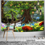 Load image into Gallery viewer, Lofaris Glitter And Green Forest Valentine’s Wall Tapestry