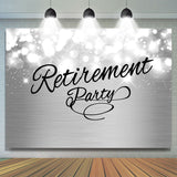Load image into Gallery viewer, Lofaris Glitter And Silver Happy Retirement Party Backdrop