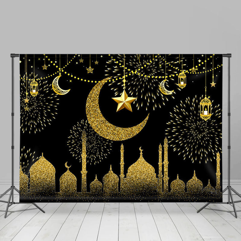 Lofaris Glitter And Starry Backdrop For Ramadan Mubarak