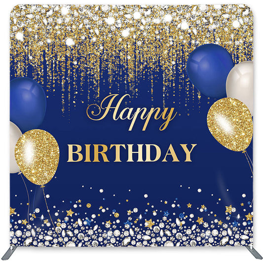 Lofaris Glitter Balloons Double-Sided Backdrop for Birthday