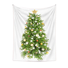 Lofaris Glitter Bauble Pinetree Christmas Tapestry Wall Deco