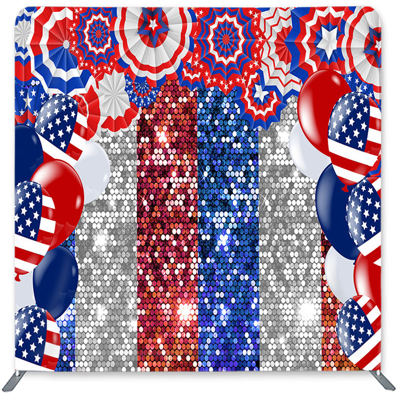 Lofaris Glitter Bokeh Double-Sided Backdrop for Independence Day