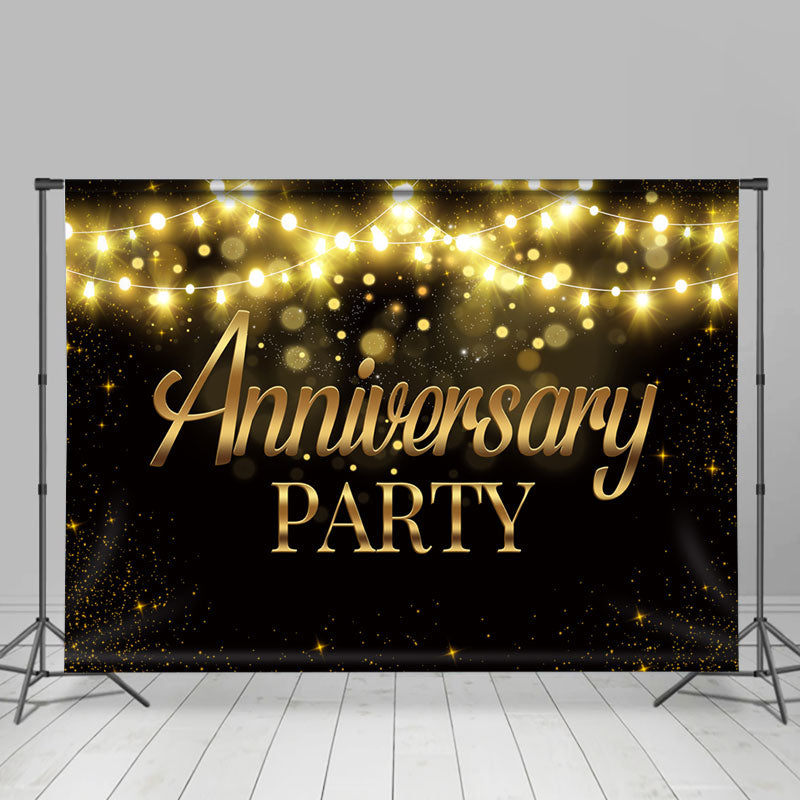 Lofaris Glitter Bokeh Night Anniversary Party Backdrop