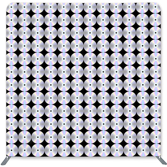 Lofaris Glitter CD Double-Sided Backdrop for Birthday Party