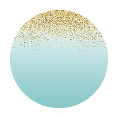Lofaris Glitter Dots And Blue Themed Round Birthday Backdrop