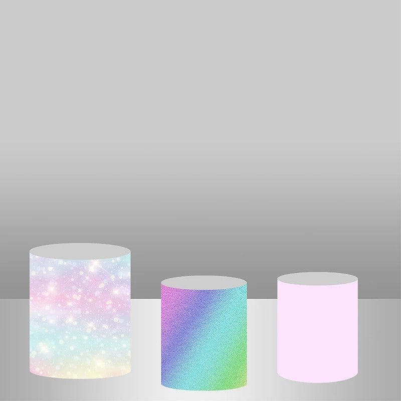 Lofaris Glitter Dreamy Sweet Backdrop Plinth Cylinder Cover Kit