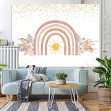 Load image into Gallery viewer, Lofaris Glitter Floral And Sun Baby Shower Backdrop For Girl