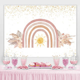 Load image into Gallery viewer, Lofaris Glitter Floral And Sun Baby Shower Backdrop For Girl