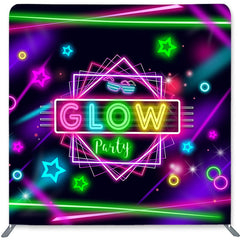 Lofaris Glitter Glow Party Double-Sided Backdrop for Birthday