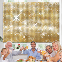 Lofaris Glitter Golden Bokeh Happy Birthday Themed Backdrop