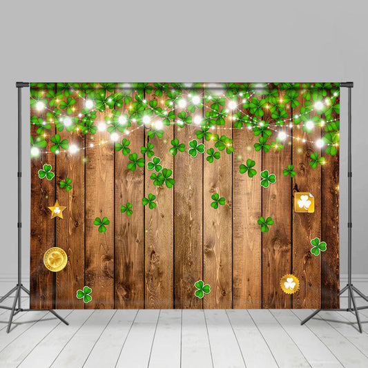 Lofaris Glitter Green And Golden St. Patrick’S Day Backdrop