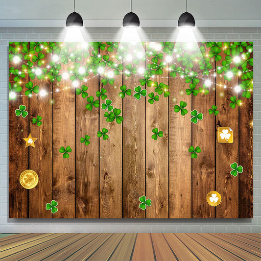 Lofaris Glitter Green And Golden St. Patrick’S Day Backdrop