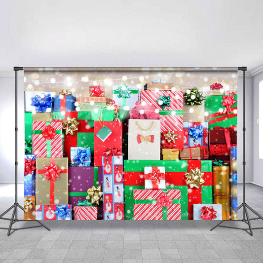 Lofaris Glitter Holiday Gifts Christmas Backdrop For Party
