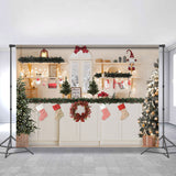 Load image into Gallery viewer, Lofaris Glitter Light And Socks Christmas Backdrop For Party