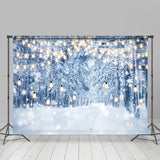 Load image into Gallery viewer, Lofaris Glitter Lights Snowy Forest Winter Scene Backdrops