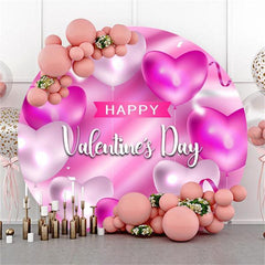 Lofaris Glitter Pink Round Happy Valentines Day For Party