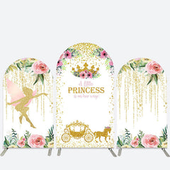 Lofaris Glitter Princess Floral Arch Backdrop Kit for Baby Shower