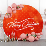 Load image into Gallery viewer, Lofaris Glitter Red Snowflake Merry Christmas Round Backdrop