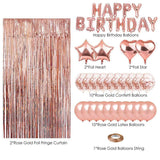 Load image into Gallery viewer, Lofaris Glitter Rose Gold Happy Birthday Balloons Decoration