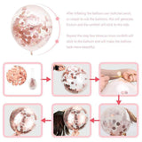 Load image into Gallery viewer, Lofaris Glitter Rose Gold Happy Birthday Balloons Decoration