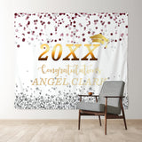 Load image into Gallery viewer, Lofaris Glitter Silver And Black Class Of 2022 Grad Backdrop