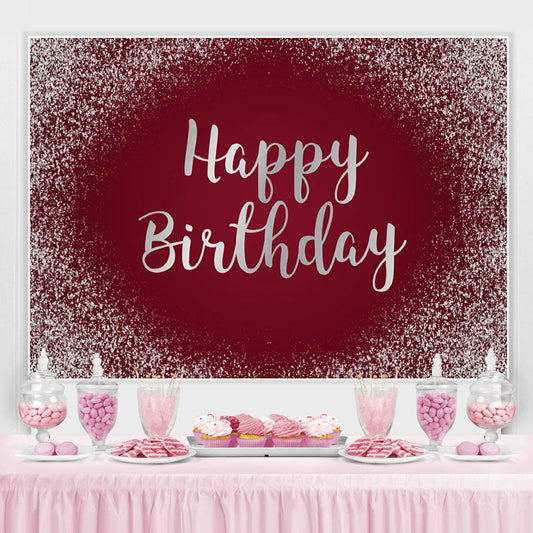 Lofaris Glitter Silver Dots Girls Princess Birthday Backdrop