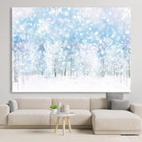 Load image into Gallery viewer, Lofaris Glitter Snowflakes With White Forest Woods Backdrop for Winter