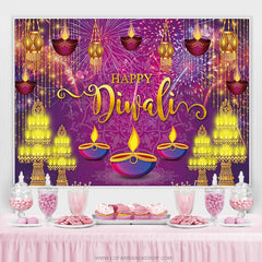 Lofaris Glitter Spark Colorful Happy Diwali Holiday Backdrop