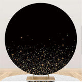 Load image into Gallery viewer, Lofaris Glitter Star And Black Round Happy Birthday Backdrop