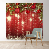 Load image into Gallery viewer, Lofaris Glitter Stars and Jingle-Bell Christmas Tree Backdrop