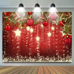 Lofaris Glitter Stars and Jingle-Bell Christmas Tree Backdrop