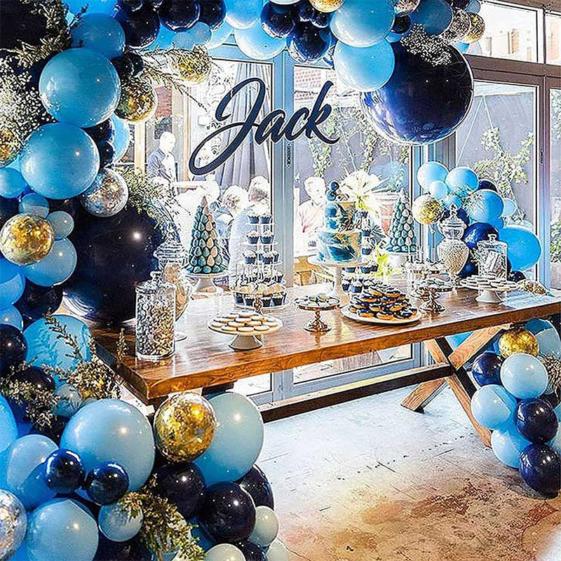 Lofaris Gold And Macaron Blue Balloon Garland Arch Kit For Birthday | Party Decorations