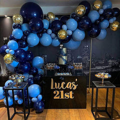 Lofaris Gold And Macaron Blue Balloon Garland Arch Kit For Birthday | Party Decorations