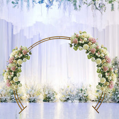 Lofaris Gold Bilayer Metal Balloons Floral Wedding Arch Stand