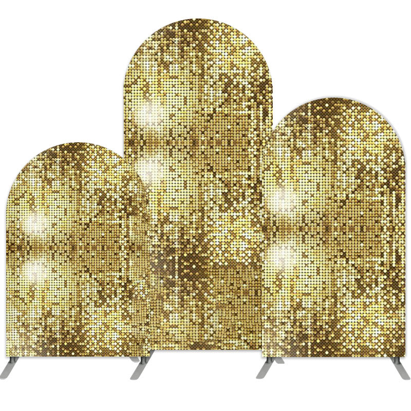 Lofaris Gold Bokeh Glitter Double Sided Party Arch Backdrop Kit