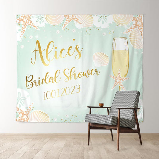 Lofaris Gold Champagne Brunch Bubbly Bridal Shower Backdrop