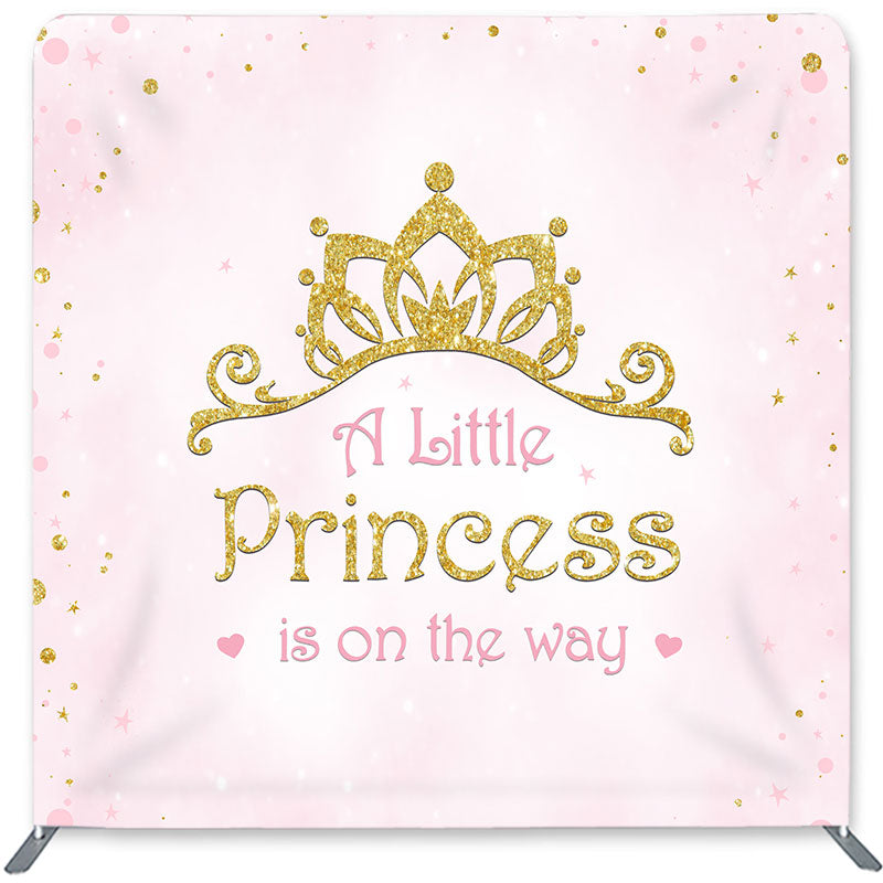 Lofaris Gold Crown Prinecss Double-Sided Backdrop for Birthday