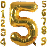 Load image into Gallery viewer, Lofaris Gold DIY Number Foil Mylar Balloons 40 Inch Party Decoration