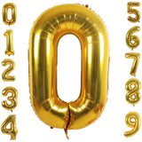 Load image into Gallery viewer, Lofaris Gold DIY Number Foil Mylar Balloons 40 Inch Party Decoration