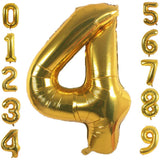 Load image into Gallery viewer, Lofaris Gold DIY Number Foil Mylar Balloons 40 Inch Party Decoration