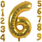 Load image into Gallery viewer, Lofaris Gold DIY Number Foil Mylar Balloons 40 Inch Party Decoration